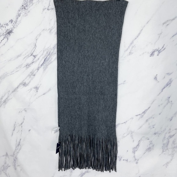Lucky Brand | Dark Grey Solid Brushed Scarf - Picture 3 of 11